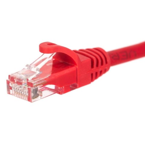 Patchcord RJ45, Netrack osłonka zalewana, kat. 5e UTP, 1,5m czerwony