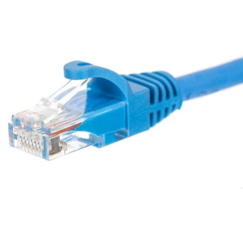 Patchcord RJ45, Netrack osłonka zalewana, kat. 5e UTP, 10m niebieski