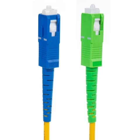 Patchcord światłowód kabel Maclean, SC/APC-SC/UPC SM 9/125 LSZH, jednomodowy, długość 1m, simplex, G657A2, MCTV-401