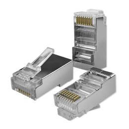 Wtyk QOLTEC złącze modularne RJ45 | CAT5e | FTP | Pozłacane styki | 100 sztuk