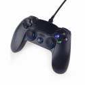 Gembird JPD-PS4U-01 przewodowy gamepad USB PS4/PC, czarny