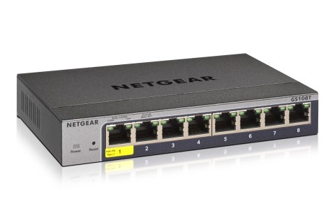 NETGEAR GS108Tv3 Zarządzany L2 Gigabit Ethernet (10/100/1000) Szary