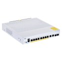 Cisco CBS350-8FP-2G-EU łącza sieciowe Zarządzany L2/L3 Gigabit Ethernet (10/100/1000) Srebrny