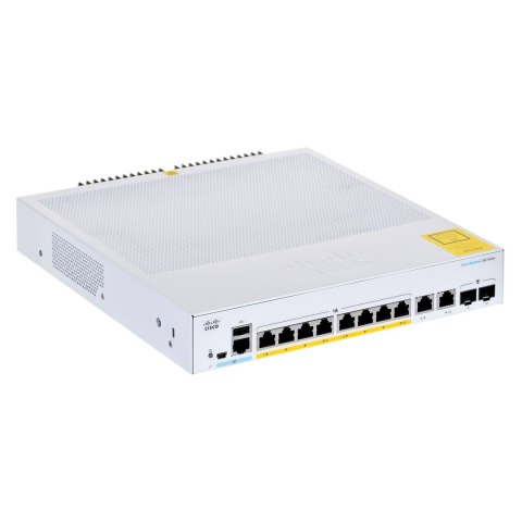 Cisco CBS350-8FP-2G-EU łącza sieciowe Zarządzany L2/L3 Gigabit Ethernet (10/100/1000) Srebrny