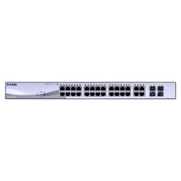 D-Link DGS-1210-24P Zarządzany L2 Gigabit Ethernet (10/100/1000) Obsługa PoE Czarny