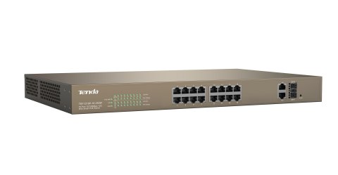 Switch PoE Tenda TEF1218P-16-250W (16x 10/100Mbps, 2x 10/100/1000Mbps)