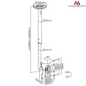 Uchwyt do telewizora sufitowy Maclean, 23-42", 50 - 85 cm, 30kg, czarny, MC-504A B