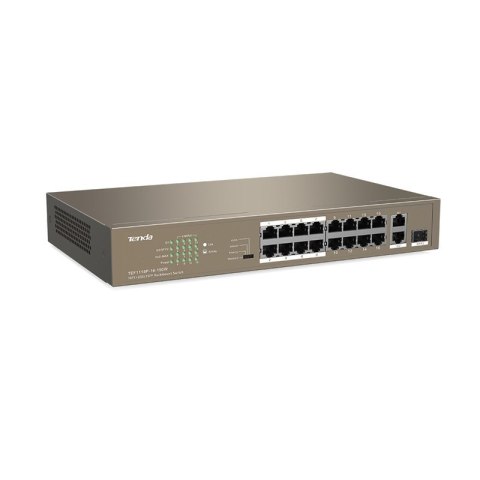 Switch PoE Tenda TEF1118P-16-150W (16x 10/100Mbps, 1x 10/100/1000Mbps)