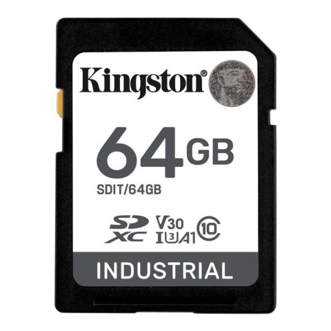 Karta pamięci SDHC Kingston Industrial 64GB Class 10 UHS-I U3 V30 A1