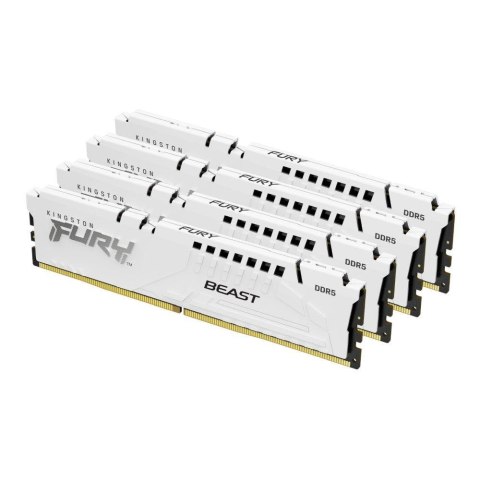 Pamięć DDR5 Kingston FURY Beast 128GB (4x32GB) 5200MHz CL40 1,25V White XMP