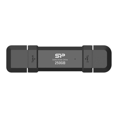 Dysk zewnętrzny SSD Silicon Power DS72 250GB USB-A USB-C 1050/850 MB/s Czarny