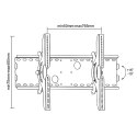 Uchwyt do telewizora Maclean, 37-100", 75kg, czarny, MC-521 B