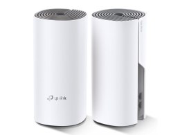 TP-Link Deco E4 (2-pack) Dual-band (2.4 GHz/5 GHz) Wi-Fi 5 (802.11ac) Biały, Szary Wewnętrzne