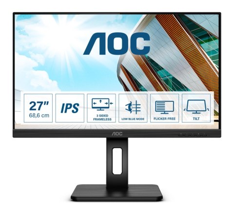 AOC 27P2Q LED display 68,6 cm (27") 1920 x 1080 px Full HD Czarny