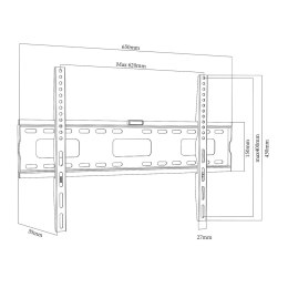 MACLEAN UCHWYT DO TV MAX VESA 600X400, 32-100