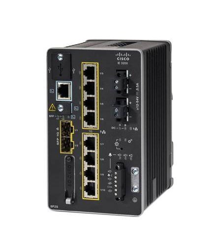 Cisco IE-3200-8P2S-E łącza sieciowe Zarządzany L2 Fast Ethernet (10/100) Obsługa PoE Czarny