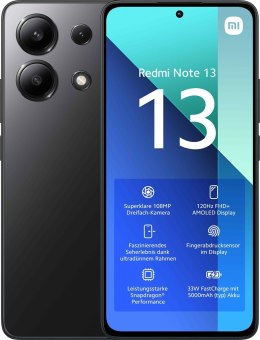 Smartfon Xiaomi Redmi Note 13 8/256GB Czarny (WYPRZEDAŻ)