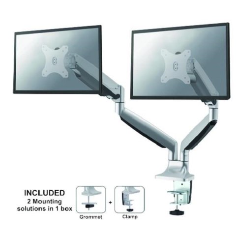 Neomounts NM-D750DSILVER uchwyt / stojak do monitorów 81,3 cm (32") Biurko Srebrny