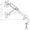 Uchwyt do monitora Maclean, sprężyna gazowa, 13"-27", 8 kg, czarny, MC-860