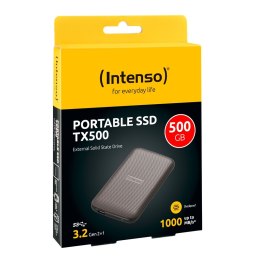 Intenso Lesen/Schreiben bis zu 1000 MB/s/500GB USB Type-C 3.2 Gen 2 (3.1 Gen 2) Brązowy