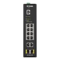 D-Link DIS-200G-12PS łącza sieciowe Zarządzany L2 Gigabit Ethernet (10/100/1000) Obsługa PoE Czarny