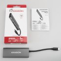 Axagon HMC-5G2 stacja dokująca USB 3.2 Gen 2 (3.1 Gen 2) Type-C Szary