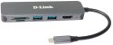 D-Link DUB-2327 stacja dokująca Przewodowa USB Type-C Szary