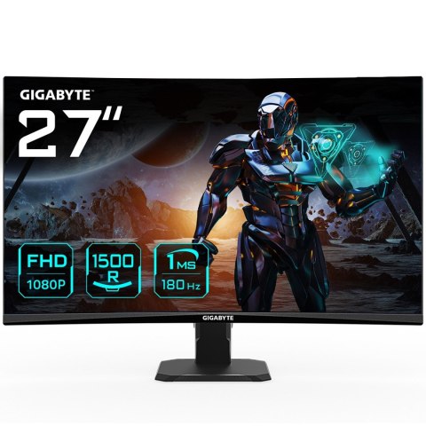 GIGABYTE GS27FC monitor komputerowy 68,6 cm (27") 1920 x 1080 px Full HD LCD Czarny