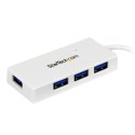 StarTech.com ST4300MINU3W huby i koncentratory USB 3.2 Gen 1 (3.1 Gen 1) Type-A 5000 Mbit/s Biały