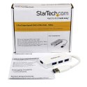 StarTech.com ST4300MINU3W huby i koncentratory USB 3.2 Gen 1 (3.1 Gen 1) Type-A 5000 Mbit/s Biały