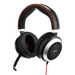 Jabra Evolve 80 UC Stereo Zestaw słuchawkowy Przewodowa Opaska na głowę Biuro/centrum telefoniczne Czarny