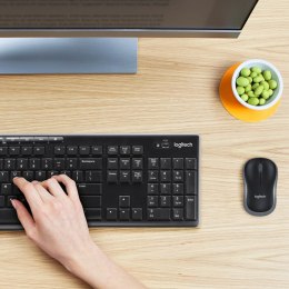 Logitech Wireless Combo MK270 klawiatura Dołączona myszka Uniwersalne USB QWERTZ Swiss Czarny