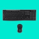 Logitech Wireless Combo MK270 klawiatura Dołączona myszka Uniwersalne USB QWERTZ Swiss Czarny