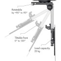 Techly ICA-CPLB 222 uchwyt do telewizorów 94cm (37") Czarny, Srebrny