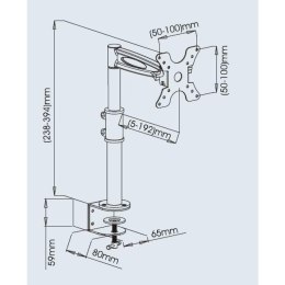 Techly ICA-LCD 501BK uchwyt / stojak do monitorów 68,6 cm (27