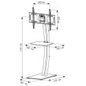 Techly ICA-TR14 uchwyt do telewizorów 177,8 cm (70") Czarny, Srebrny