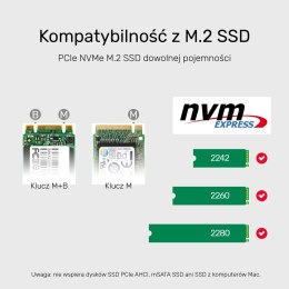 UNITEK S1206A OBUDOWA NA DYSK/KLONOWANIE 2XM.2, PCIE/NVME