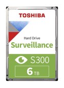 Toshiba S300 Surveillance dysk twardy 6 TB 7200 RPM 256 MB 3.5" Serial ATA III