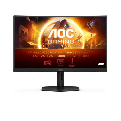 AOC G4 CQ27G4X monitor komputerowy 68,6 cm (27") 2560 x 1440 px Quad HD LCD Czarny