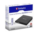 Verbatim Slimline CD/DVD dysk optyczny DVD-RW Czarny