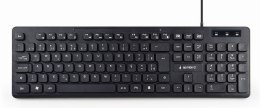 GEMBIRD KLAWIATURA MULTIMEDIALNA USB 12 KLAWISZY HOTKEYS, US LAYOUT, CZARNA