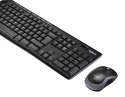 Logitech Wireless Combo MK270 klawiatura Dołączona myszka Uniwersalne USB AZERTY Francuski Czarny