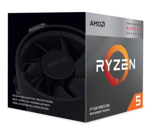 Procesor AMD Ryzen 5 3400G YD3400C5FHBOX (3700 MHz (min); 4200 MHz (max); AM4; BOX) (WYPRZEDAŻ)