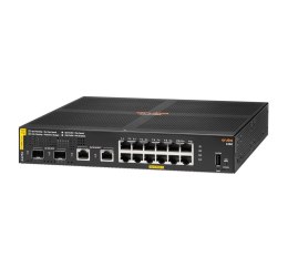 Aruba 6100 12G Class4 PoE 2G/2SFP+ 139W Zarządzany L3 Gigabit Ethernet (10/100/1000) Obsługa PoE 1U Czarny