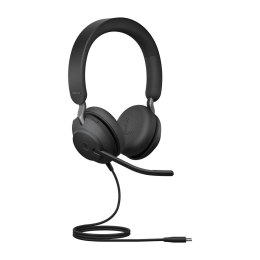 Jabra 24189-999-899 słuchawki/zestaw słuchawkowy Przewodowa Opaska na głowę Połączenia/muzyka USB Type-C Czarny