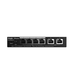 REYEE SWITCH ZARZĄDZALNY 4 PORTY 1GBIT + 2 PORTY UPLINK RJ45 1GBIT | 4 PORTY POE/POE+ (54W MAX) | L2 | METALOWA OBUDOWA DESKT