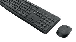 Zestaw klawiatura + mysz membranowa Logitech MK235 920-007931 (USB 3.0; kolor szary; optyczna) (WYPRZEDAŻ)