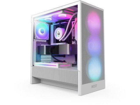 Obudowa NZXT H5 Flow RGB (2024) Midi Tower z oknem Biała