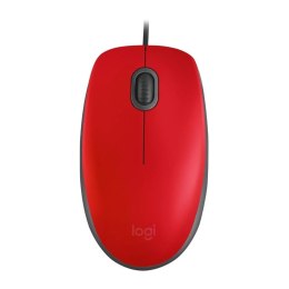 Mysz przewodowa Logitech M110 optyczna czerwona