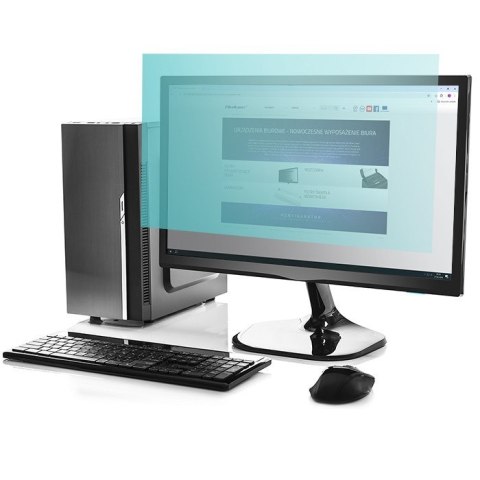 Qoltec Filtr światła niebieskiego 21.5" | 16:9 | Ochrona wzroku | Anti Glare | Matowy | na monitor